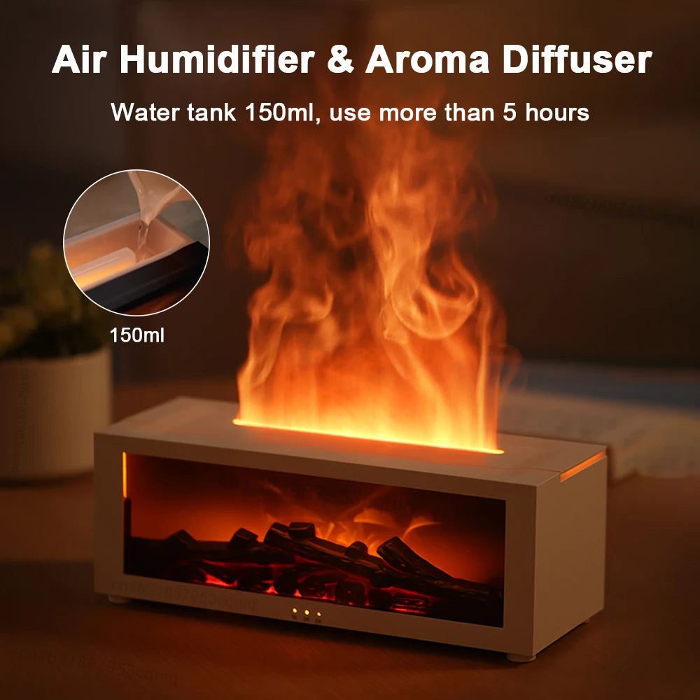Flame Aromatherapy Colourful Essential Oil Diffuser/ Humidifier